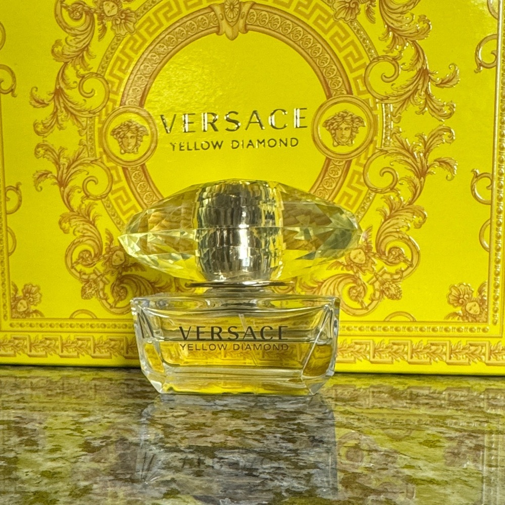 Versace Yellow Diamond Perfume Bottle - Yellow and Clear